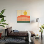 Abstract Landscape 09 Red Wood Wall Art Gallery Image 2