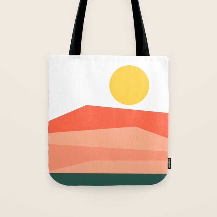 Abstract Landscape 09 Red Tote Bag Gallery Image 1