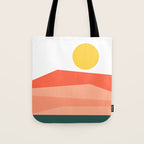 Abstract Landscape 09 Red Tote Bag Gallery Image 1