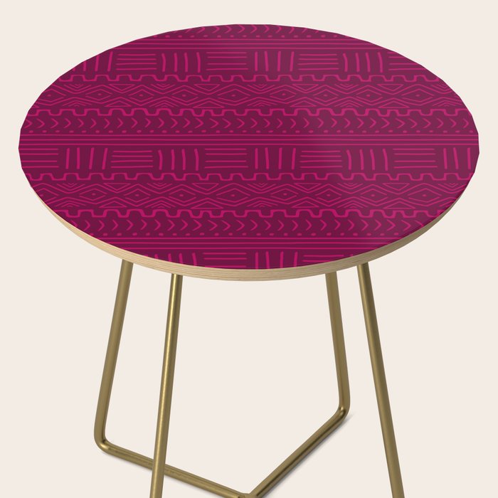 Mud Cloth in Raspberry Side Table Gallery Image 2