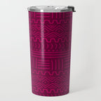 Mud Cloth in Raspberry Travel Mug Gallery Image 2