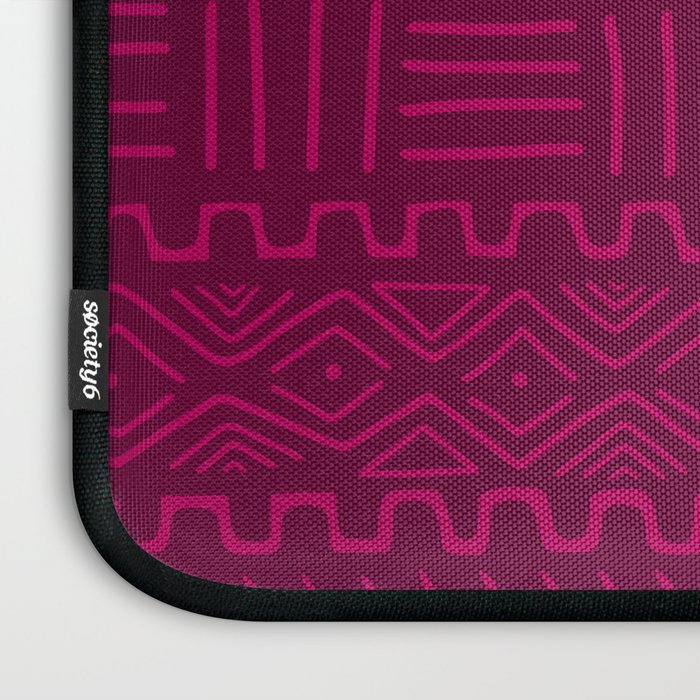 Mud Cloth in Raspberry Laptop Sleeve Gallery Image 3