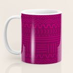 Mud Cloth in Raspberry Coffee Mug Gallery Image 3