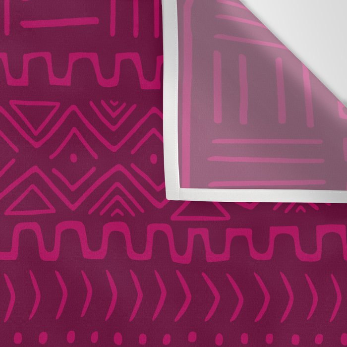 Mud Cloth in Raspberry Wall Tapestry Gallery Image 3