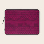 Mud Cloth in Raspberry Laptop Sleeve Gallery Image 1