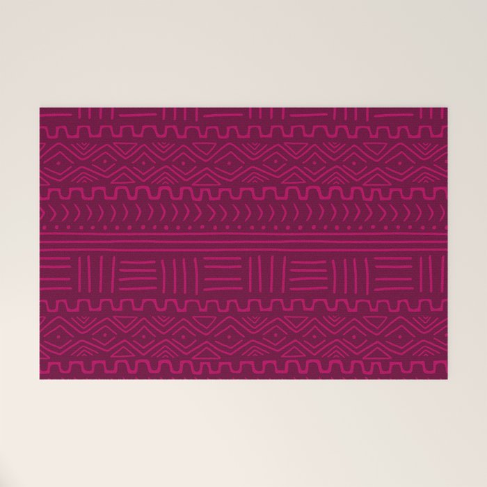 Mud Cloth in Raspberry Welcome Mat Gallery Image 1
