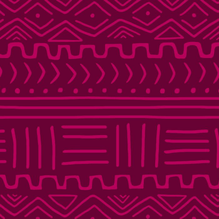 Mud Cloth in Raspberry Coffee Mug Gallery Image 2