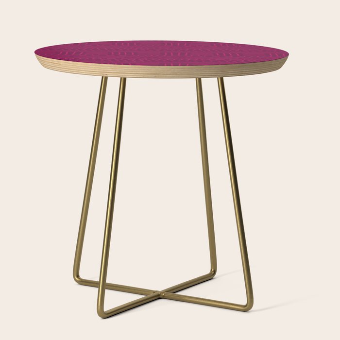 Mud Cloth in Raspberry Side Table