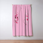 Smiley Pink Disco Ball Window Curtain Gallery Image 3