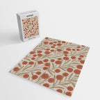 Summer Garden / Red & Dark Beige Jigsaw Puzzle Gallery Image 2
