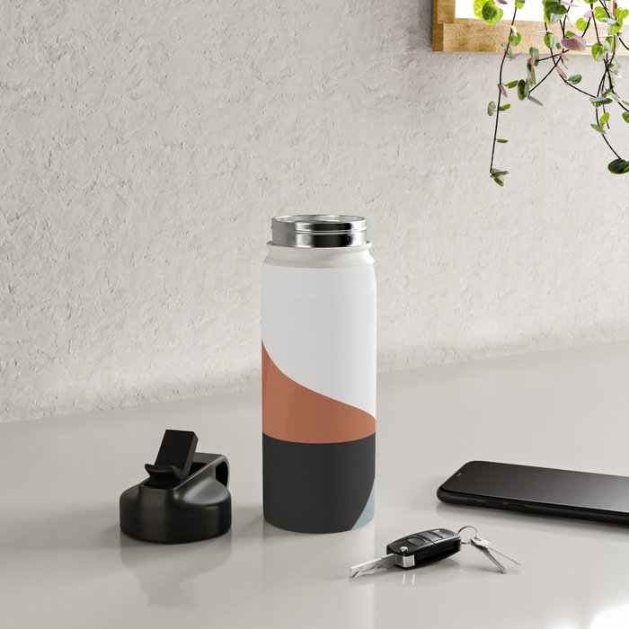Minimal Abstract Art Landscape 7 Water Bottle Gallery Image 4