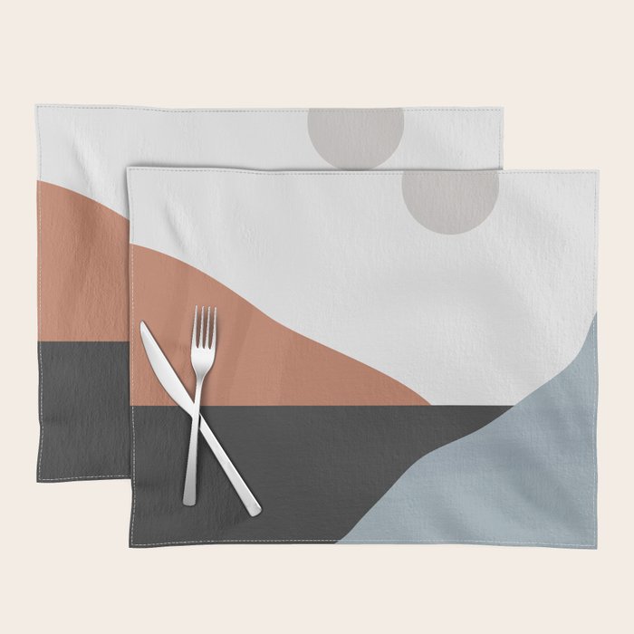 Minimal Abstract Art Landscape 7 Placemat Gallery Image 1