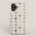 Bull Skulls - Mexican Folk Art iPhone Case Gallery Image 1