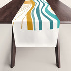 The Sun and The Sea - Gold and Teal Table Runner Gallery Image 1