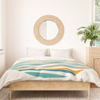 The Sun and The Sea - Gold and Teal Duvet Cover Gallery Image 3