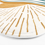 The Sun and The Sea - Gold and Teal Bath Mat Gallery Image 3