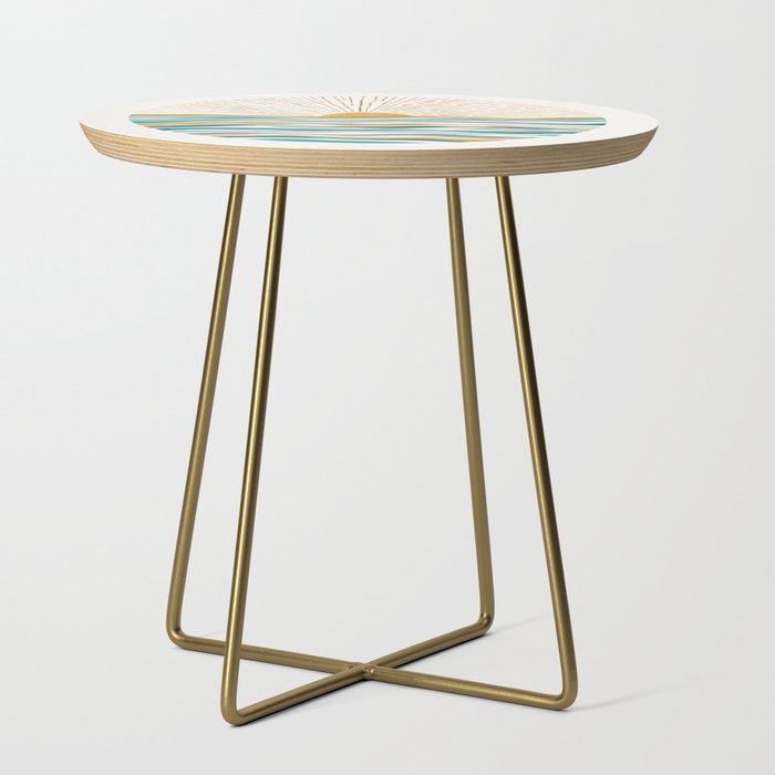 The Sun and The Sea - Gold and Teal Side Table Gallery Image 1