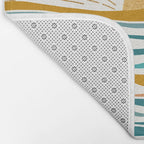 The Sun and The Sea - Gold and Teal Bath Mat Gallery Image 2