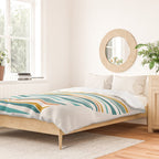 The Sun and The Sea - Gold and Teal Duvet Cover Gallery Image 2