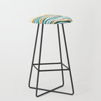 The Sun and The Sea - Gold and Teal Stool Gallery Image 1