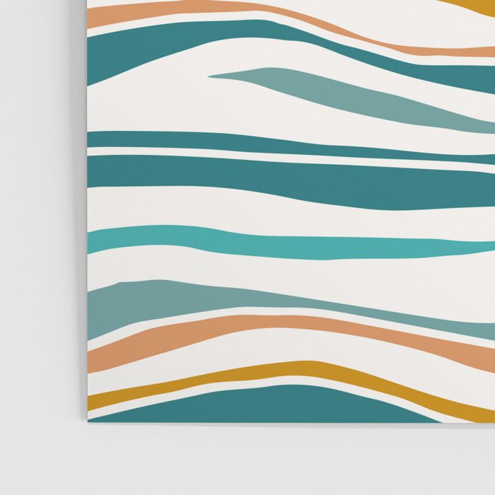 The Sun and The Sea - Gold and Teal Poster Gallery Image 3