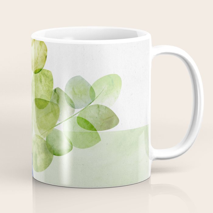 Green and Blue Eucalyptus Bouquet Coffee Mug Gallery Image 1