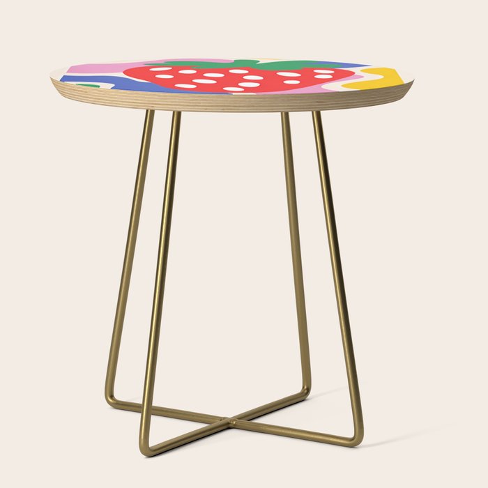 Matisse Inspired Colorful Cut Out Shapes and Strawberry  Side Table Gallery Image 1