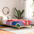 Matisse Inspired Colorful Cut Out Shapes and Strawberry  Comforter Gallery Image 2