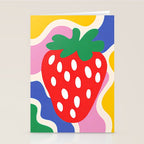 Matisse Inspired Colorful Cut Out Shapes and Strawberry  Stationery Card Gallery Image 2