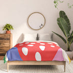 Matisse Inspired Colorful Cut Out Shapes and Strawberry  Comforter Gallery Image 3