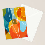 Colorful Red Yellow Modern Abstract Artwork Stationery Card Gallery Image 2