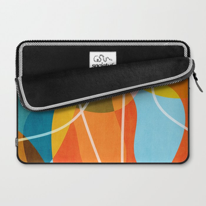 Colorful Red Yellow Modern Abstract Artwork Laptop Sleeve Gallery Image 2