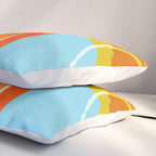 Colorful Red Yellow Modern Abstract Artwork Pillow Sham Gallery Image 3