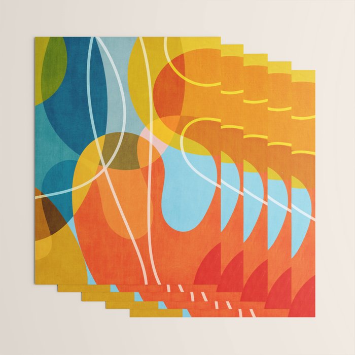 Colorful Red Yellow Modern Abstract Artwork Wrapping Paper Gallery Image 3