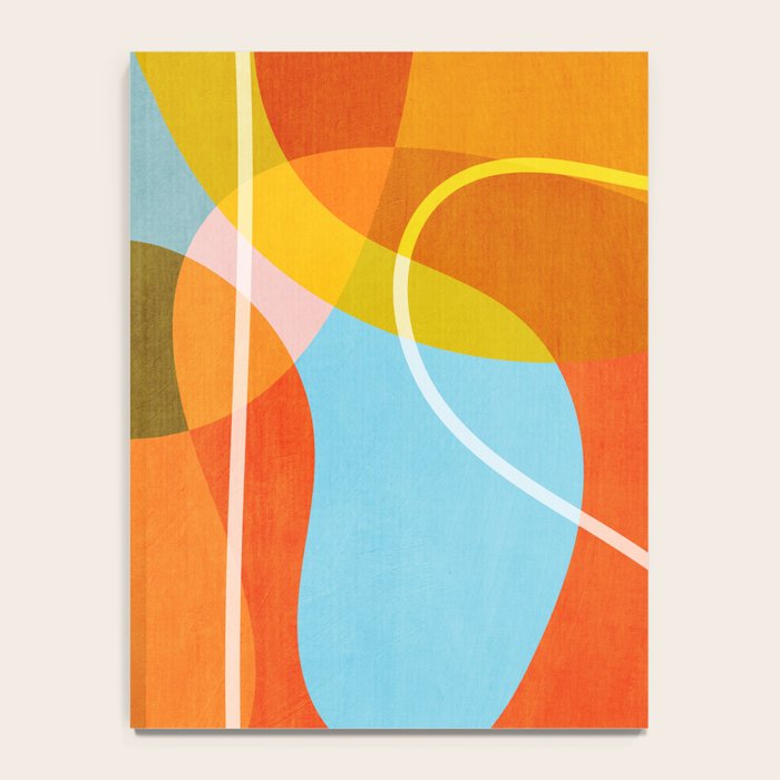 Colorful Red Yellow Modern Abstract Artwork Notebook Gallery Image 4