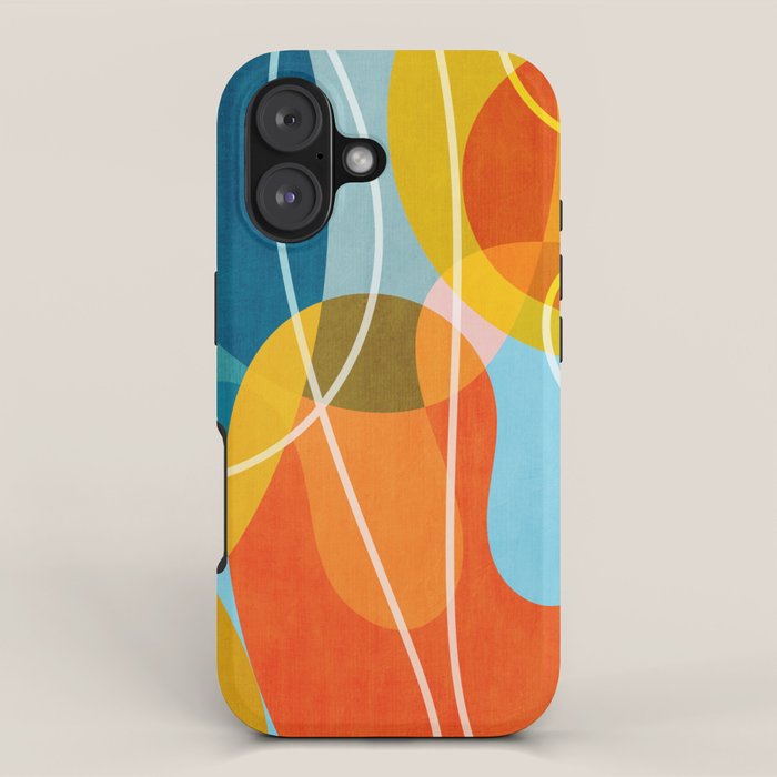 Colorful Red Yellow Modern Abstract Artwork iPhone Case Gallery Image 1