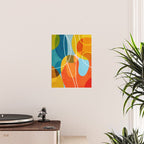 Colorful Red Yellow Modern Abstract Artwork Poster Gallery Image 2