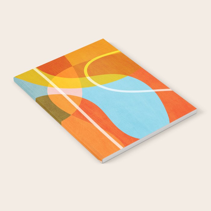 Colorful Red Yellow Modern Abstract Artwork Notebook Gallery Image 1