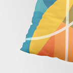 Colorful Red Yellow Modern Abstract Artwork Pillow Sham Gallery Image 4