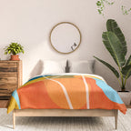 Colorful Red Yellow Modern Abstract Artwork Comforter Gallery Image 3