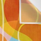 Colorful Red Yellow Modern Abstract Artwork Wall Tapestry Gallery Image 3