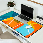 Colorful Red Yellow Modern Abstract Artwork Desk Mat Gallery Image 2