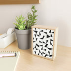 Mid-Century Modern Pattern No.11 - Black and White Conrete Mini Art Print Gallery Image 2
