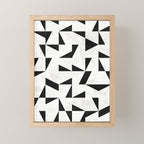Mid-Century Modern Pattern No.11 - Black and White Conrete Mini Art Print Gallery Image 1