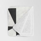 Mid-Century Modern Pattern No.11 - Black and White Conrete Throw Blanket Gallery Image 3