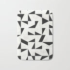 Mid-Century Modern Pattern No.11 - Black and White Conrete Bath Mat Gallery Image 1