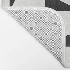 Mid-Century Modern Pattern No.11 - Black and White Conrete Bath Mat Gallery Image 2