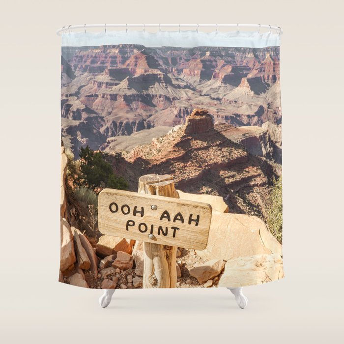 Viewpoint Grand Canyon National Park Arizona Photo | Nature Landscape Print | USA Travel Photography Shower Curtain