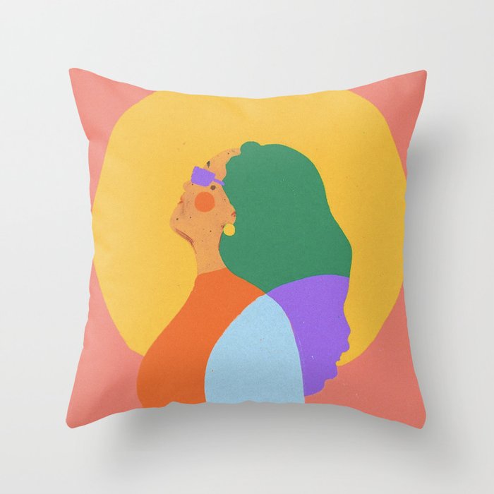 Holly portrait Throw Pillow Gallery Image 6