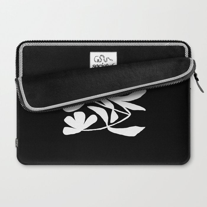 Tulip Fossil In Black  Laptop Sleeve Gallery Image 2